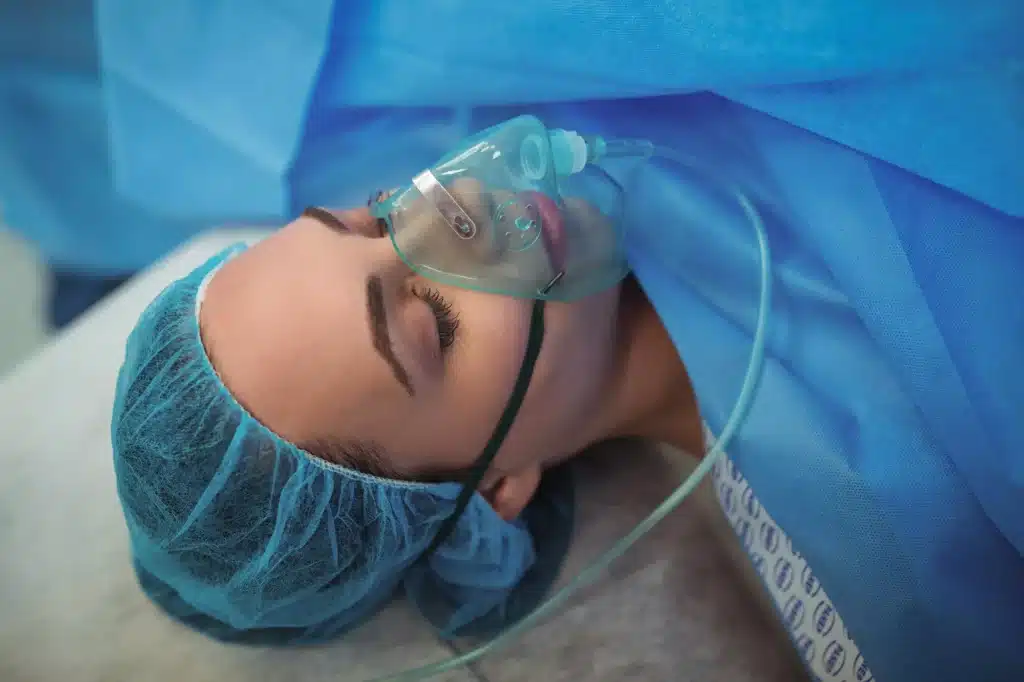 Patient under full anesthesia